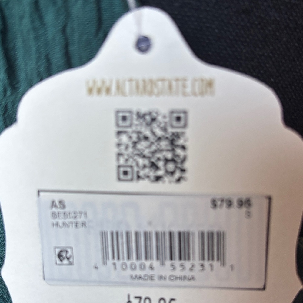 Altar'd State Textured Green Long Sleeve Dress - Picture 4 of 5